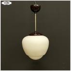 art deco opaline plafondlamp (middel groot) Bauhaus melkglas, Huis en Inrichting, Lampen | Plafondlampen, Gebruikt, Art deco, Ophalen of Verzenden