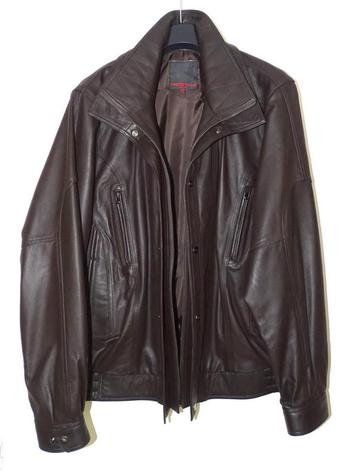 Grote maat bruin lederen herenjack mt 62 beschikbaar voor biedingen