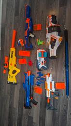 Nerf Pistolen Collectie met Accessoires, Ophalen of Verzenden, Gebruikt