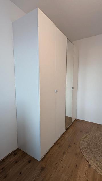 IKEA PAX ÅHEIM kledingkast 200x60x235 cm - wit/spiegel - afbeelding 2