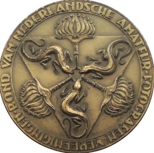 Nederland prijspenning Bond van NL amateurfotografen 1961, Postzegels en Munten, Penningen en Medailles, Overige materialen, Nederland
