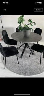 Moderne Eettafel met 5 Stoelen - Zo Goed Als Nieuw!, Huis en Inrichting, Tafels | Eettafels, 100 tot 150 cm, Rond, Ophalen of Verzenden