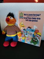 Vintage Retro Ernie van Sesamstraat met leesboekje, Kinderen en Baby's, Speelgoed | Knuffels en Pluche, Ophalen of Verzenden, Zo goed als nieuw