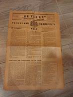 De Telex 5 mei 1945 - Nederland herrezen vrij krantje, Ophalen of Verzenden, Overige soorten, Nederland, Boek of Tijdschrift