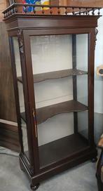Antieke vitrine kast, Huis en Inrichting, Ophalen, Gebruikt, 50 tot 100 cm, 150 tot 200 cm