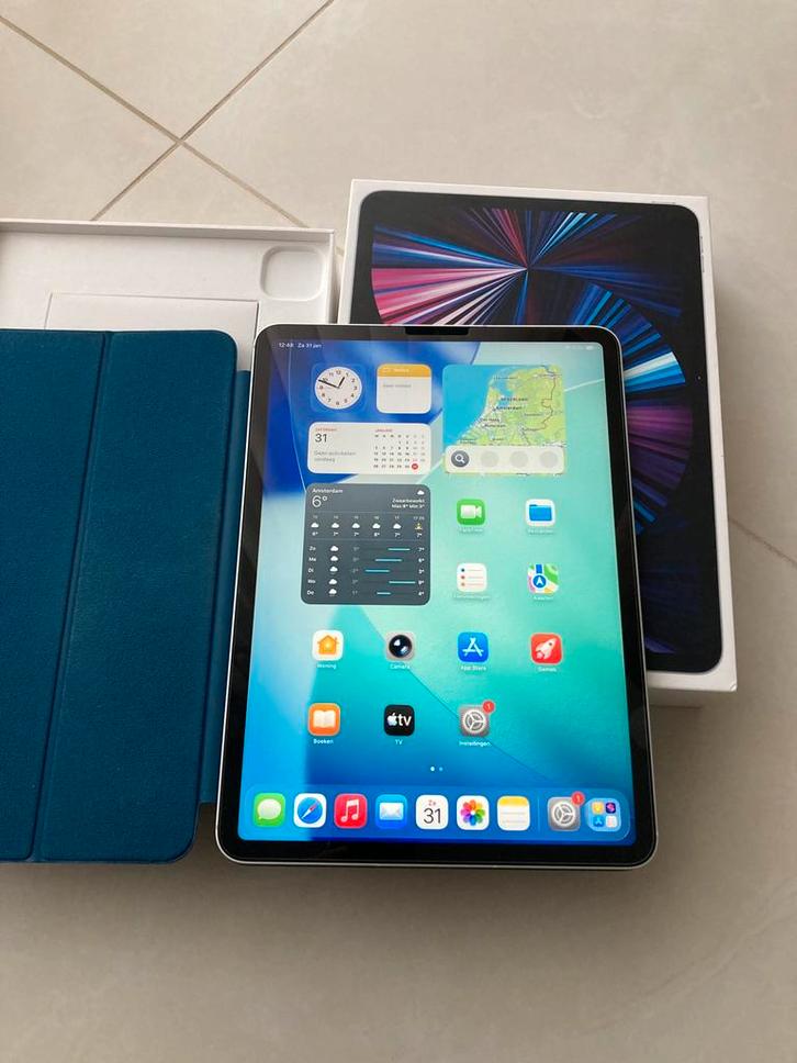 Ipad pro 11 M1 silver 512gb wifi en 5G simkaart Koop/Ruil, Computers en Software, Apple iPads, Zo goed als nieuw, Apple iPad Pro