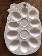 Witte mooie onbeschadigde Eier Presenteerschaal, Ophalen, Effen, Aardewerk, Schaal of Schalen