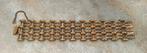 Damascener armband zwart/goud vintage, Verzenden, Goud, Armband