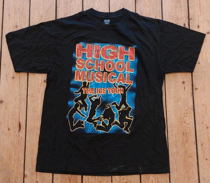HIGH SCHOOL MUSICAL Vintage 00s Y2K T Shirt L Ice Tour Film, Kleding | Heren, T-shirts, Zo goed als nieuw, Zwart, Ophalen of Verzenden