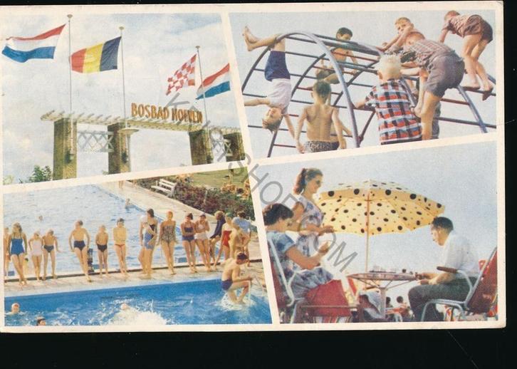 Oudenbosch - Bosbad Hoeven [KRST009-1637, Verzamelen, Ansichtkaarten | Nederland, Gelopen, Noord-Brabant, 1940 tot 1960, Verzenden