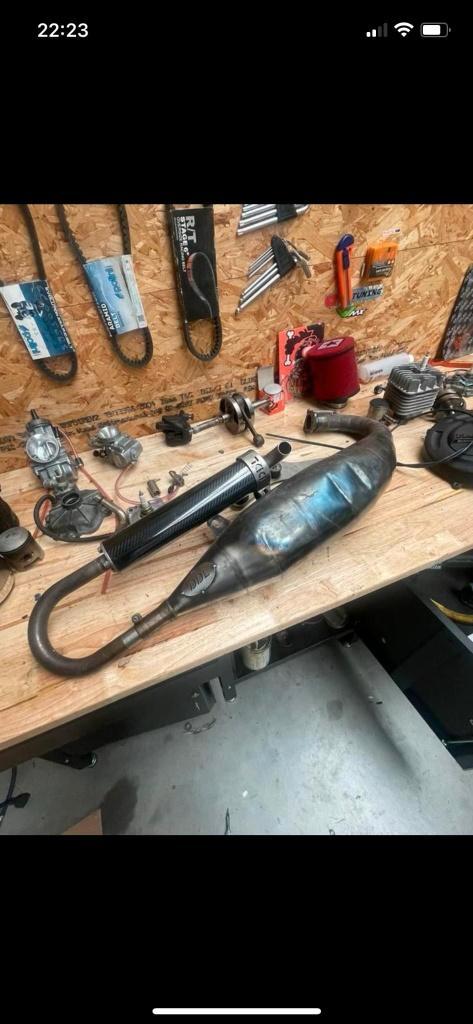 180cc DDL 55 slag uitlaat!, Fietsen en Brommers, Brommeronderdelen | Scooters, Gebruikt, Piaggio, Uitlaat, Ophalen of Verzenden