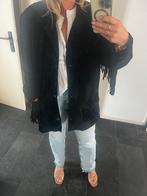 Vintage zwart suede fringe franje jas maat M, Kleding | Dames, Maat 38/40 (M), Zwart, Ophalen of Verzenden, Zo goed als nieuw