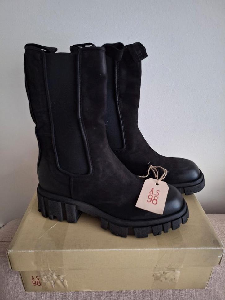 A.S.98 boots / laarzen - maat 41 (nieuw), Kleding | Dames, Schoenen, Nieuw, Hoge laarzen, Zwart, Ophalen of Verzenden