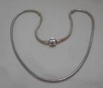 Zilveren Pandora snake ketting met bol slot nr.1800, Verzenden, Zo goed als nieuw, Zilver, Zilver