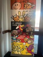 Vier banners Kanjertraining., Diversen, Schoolbenodigdheden, Ophalen, Zo goed als nieuw