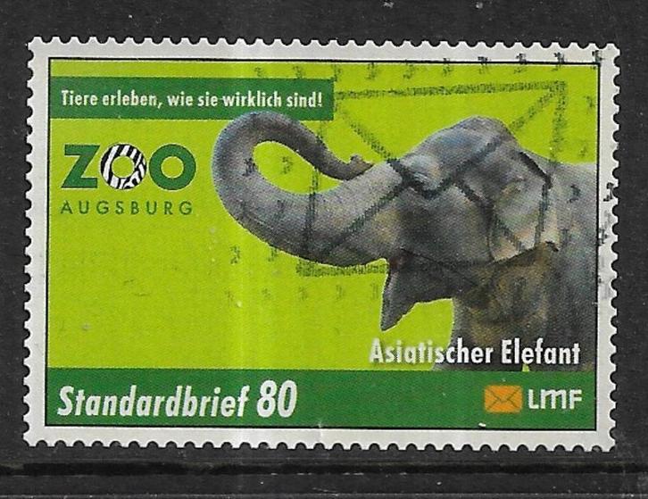 293-25 Duitsland / Zoo Augsburg - Olifant, Postzegels en Munten, Postzegels | Europa | Duitsland, Gestempeld, 1990 tot heden, Verzenden