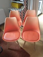 4 oranje eetkamerstoelen Scandinavisch, Gebruikt, Overige kleuren, Scandinavisch, Vier