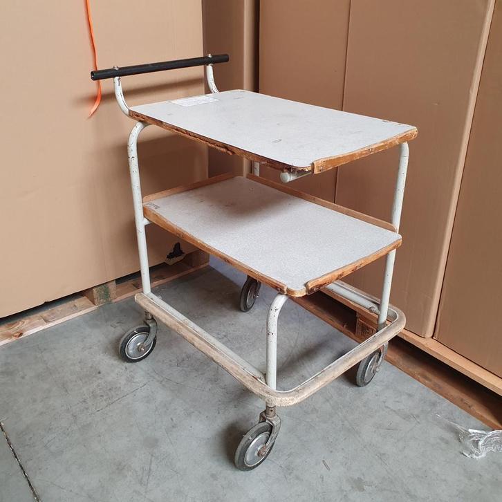 Retro / vintage serveerwagen - 93x85x57 cm, Doe-het-zelf en Verbouw, Transportwagens, Gebruikt