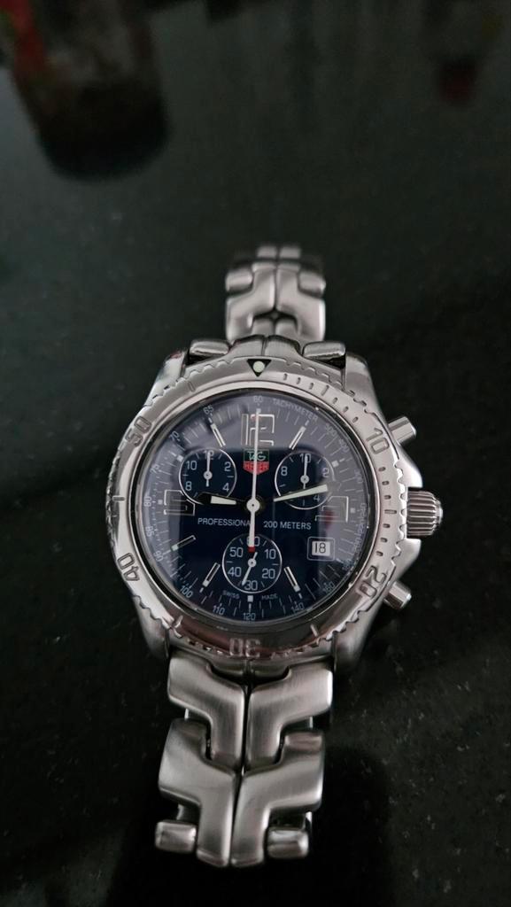 Tag Heuer Link CT1110 Chronograaf, Sieraden, Tassen en Uiterlijk, Horloges | Heren, Gebruikt, Polshorloge, TAG Heuer, Staal, Staal