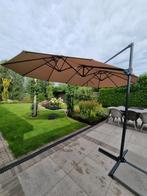 Dubbele Zweefparasol  270 x 440 nieuwstaat, Ophalen, Kantelbaar, 3 tot 4 meter, Zweefparasol