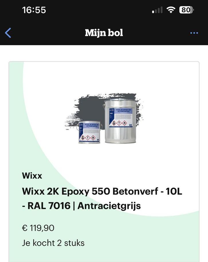 Epoxy garage of binnenhuis plus primer, Doe-het-zelf en Verbouw, Verf, Beits en Lak, Nieuw, Verf, 10 tot 15 liter, Overige kleuren