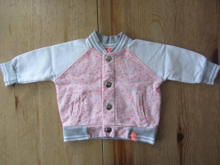 Roze/wit/grijs vestje maat 56, Kinderen en Baby's, Babykleding | Maat 56, Zo goed als nieuw, Meisje, Truitje of Vestje, Ophalen of Verzenden