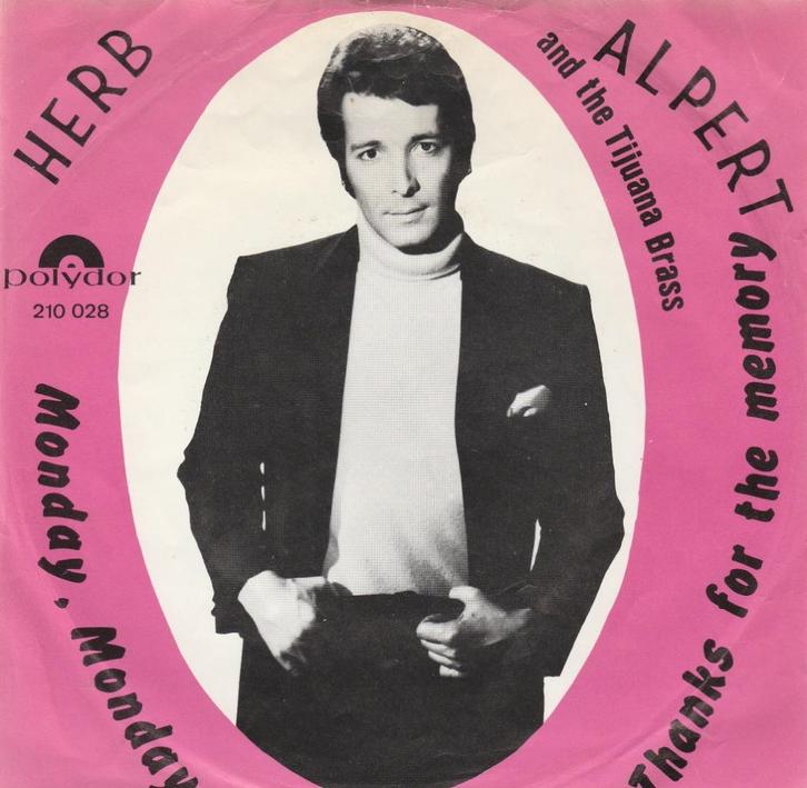 Herb Alpert - Monday  Monday  / Thanks for the memory, Cd's en Dvd's, Vinyl | Pop, Gebruikt, 1960 tot 1980, Overige formaten, Verzenden
