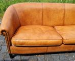 Oude Chesterfield bank schapenleer BEZORGING GRATIS, Ophalen of Verzenden