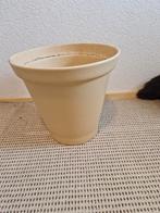 Grote gele aardewerkpot van 48 cm hoog en 40 cm doorsnede, Ophalen, Kunststof, Gebruikt, Rond