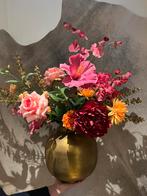 Groot Zijde boeket incl vaas, Verzenden, Zo goed als nieuw