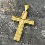 14 karaats gouden hanger kruis kettinghanger groot model, Ophalen of Verzenden, Zo goed als nieuw, Goud, Zilver