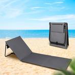 Strandmat met verstelbare rugleuning - opvouwbaar – grijs, Ophalen, Zo goed als nieuw, Aluminium