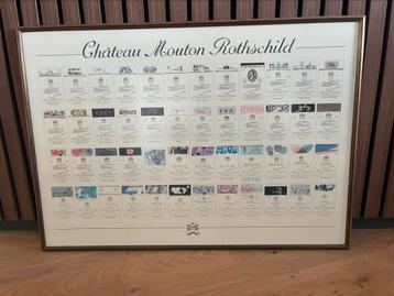Ingelijste print Chateau Mouton Rothschild beschikbaar voor biedingen