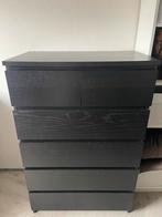Ikea ladekast Malm zwartbruin 80 x 123 cm, Ophalen, Gebruikt, 100 tot 150 cm, 75 cm of meer