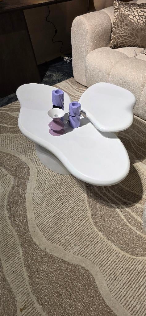 Organische Salontafel & Bijzettafel Wit | showmodel korting