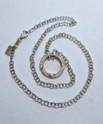 ZINZI zilveren (925) ketting + ZINZI zilveren (925) clipring, Sieraden, Tassen en Uiterlijk, Ophalen, Zo goed als nieuw, Met edelsteen