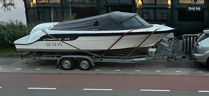 Sporttender sloep Crescent 6.9 ST Yamaha 130pk incl trailer., Watersport en Boten, Sloepen, Zo goed als nieuw, 70 pk of meer, 6 meter of meer