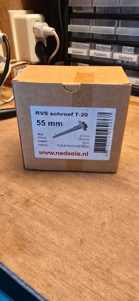 RVS Schroeven T-20 met Volgring, Doe-het-zelf en Verbouw, Hang- en Sluitwerk, Nieuw, Overige typen, Rvs, Ophalen of Verzenden