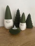 Gnome, Boomset & Waxinelichthouder (kerst), Kunststof, Wit, Nieuw, Ophalen of Verzenden