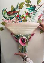 Vintage Wandlamp Calla Lelie keramiek, Huis en Inrichting, Ophalen of Verzenden, Gebruikt, Overige materialen