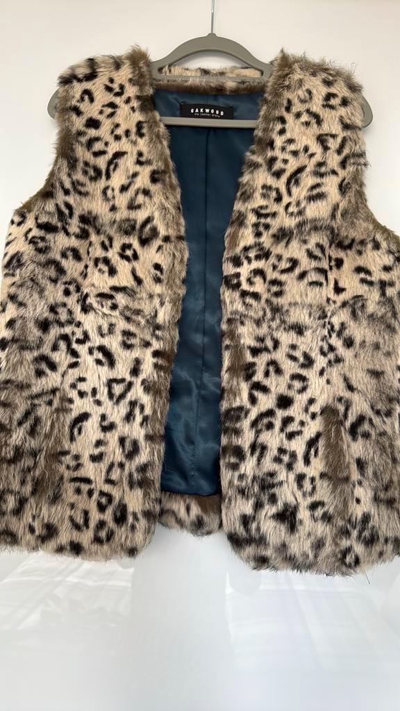 Oakwood bont bodywarmer konijn, Kleding | Dames, Bodywarmers, Gedragen, Maat 38/40 (M), Bruin, Ophalen of Verzenden