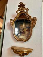 Antieke kuif spiegel set, goud, leuk voor op het toilet, Ophalen, Minder dan 100 cm
