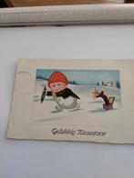 GELUKKIG NIEUWJAAR./ KINDJE SCHRIKT VAN CLOWNTJE, Ophalen of Verzenden, 1920 tot 1940, Feest(dag)