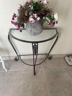 Sitetabels, Huis en Inrichting, Tafels | Sidetables, Ophalen, 50 tot 100 cm, Zo goed als nieuw, Glas