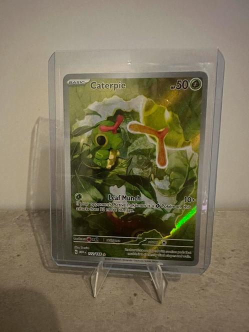 Caterpie EX 172/165 scarlet & Violet 151, Hobby en Vrije tijd, Verzamelkaartspellen | Pokémon, Zo goed als nieuw, Losse kaart