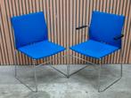 42 Buisframe stoelen Design vergaderstoelen kantine kantoor, Ophalen of Verzenden, Zo goed als nieuw, Blauw, Vijf, Zes of meer stoelen