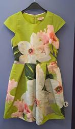 Ted Baker appeltjes groene cocktail jurk + bloemen S 45570, ., Ted Baker, Ophalen of Verzenden, Zo goed als nieuw