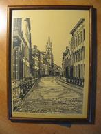 herdruk ets L. van Gent, Rechtestraat Eindhoven in 1898, Gebruikt, Ophalen of Verzenden, Gebouw, Voor 1940