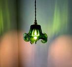 Vintage Braine-Le-Comte glazen hanglamp., Ophalen of Verzenden