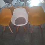 eetkamerstoelen kuip 6 stuks, Huis en Inrichting, Stoelen, Ophalen of Verzenden, Gebruikt, Wit